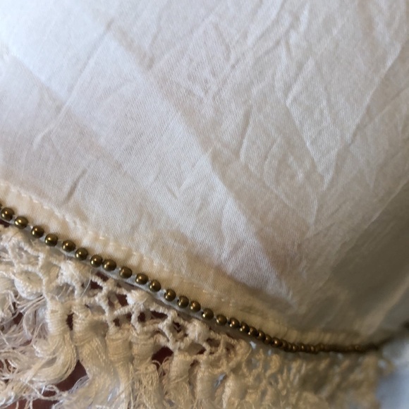 Lisa Curran Cream Embroidered Caftan Coverup M - Picture 5 of 10